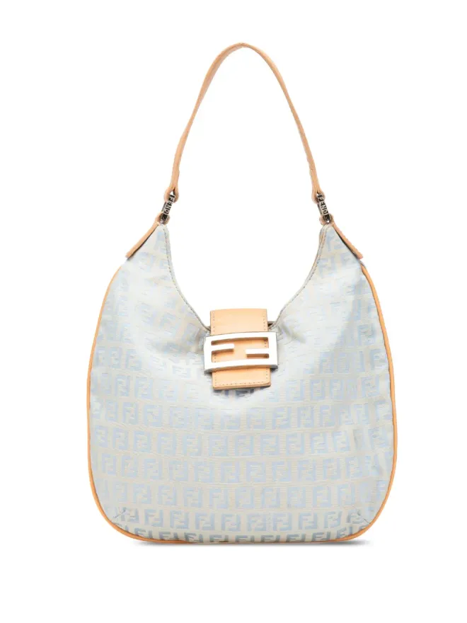 Fendi Pre-Owned Fendi Pre-Owned ズッキーノ キャンバス ホーボーバッグ ブルーの商品画像