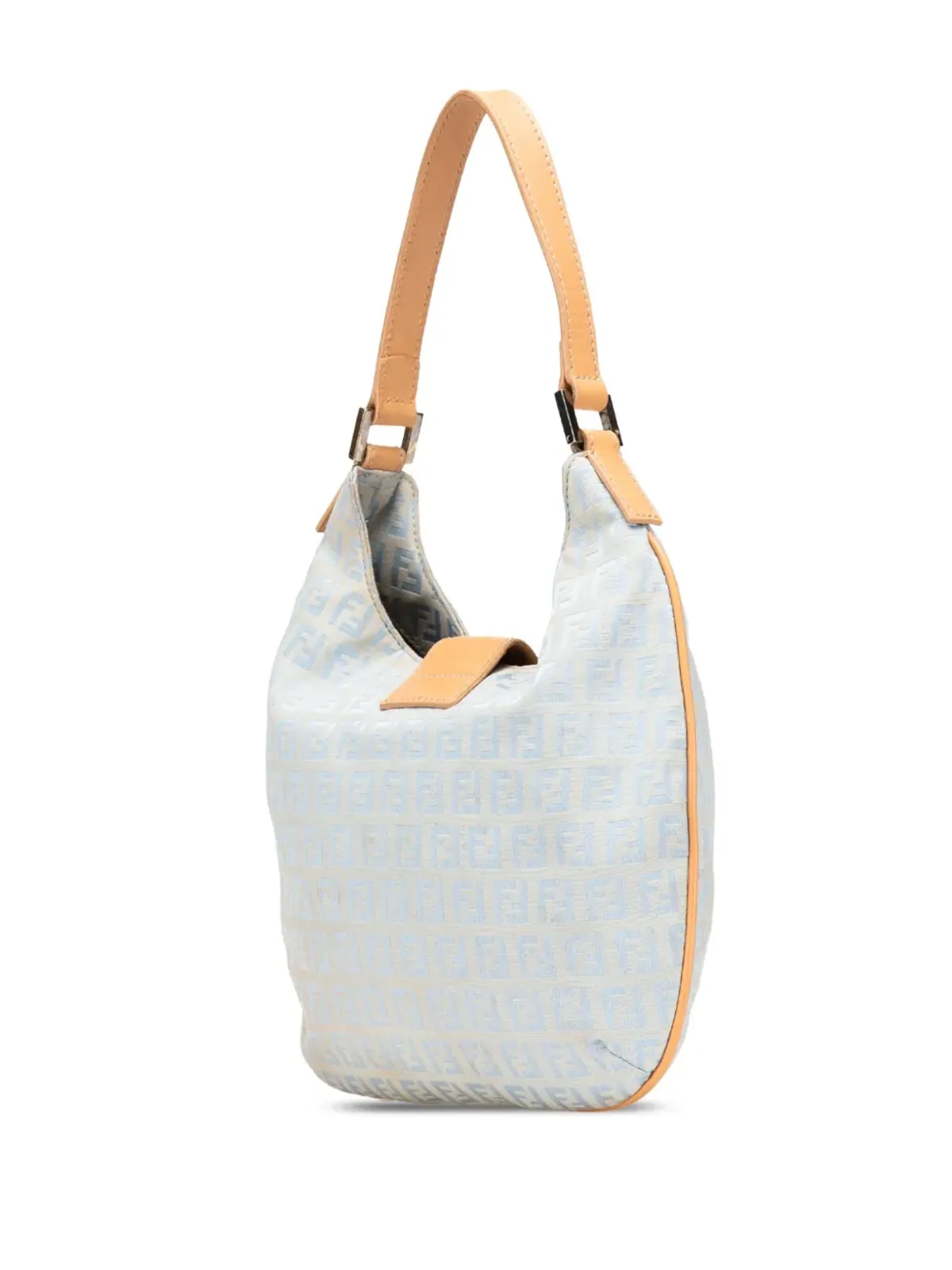Fendi Pre-Owned ズッキーノ キャンバス ホーボーバッグ ブルー - 画像3