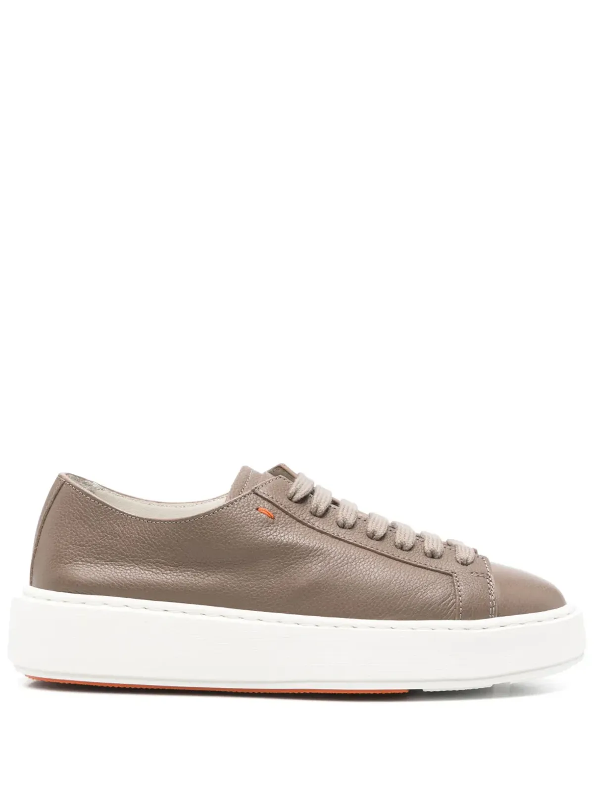 Santoni レースアップレザートレーナー - 画像1