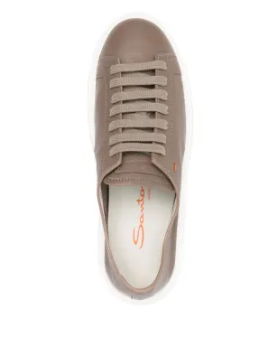 Santoni レースアップレザートレーナー - サムネイル4