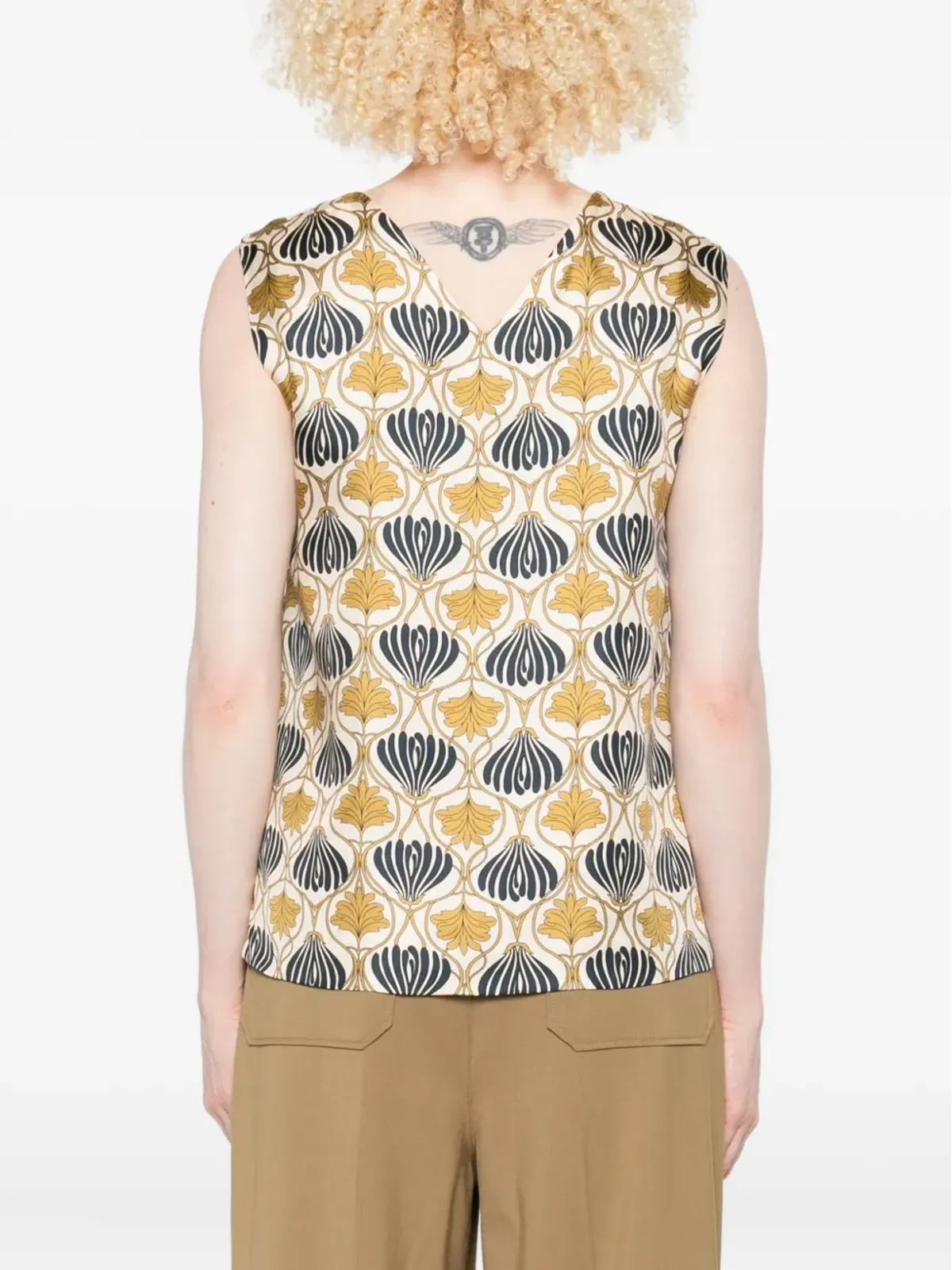 Max Mara Timetop リバーシブル ノースリーブ ブラウス - 画像4