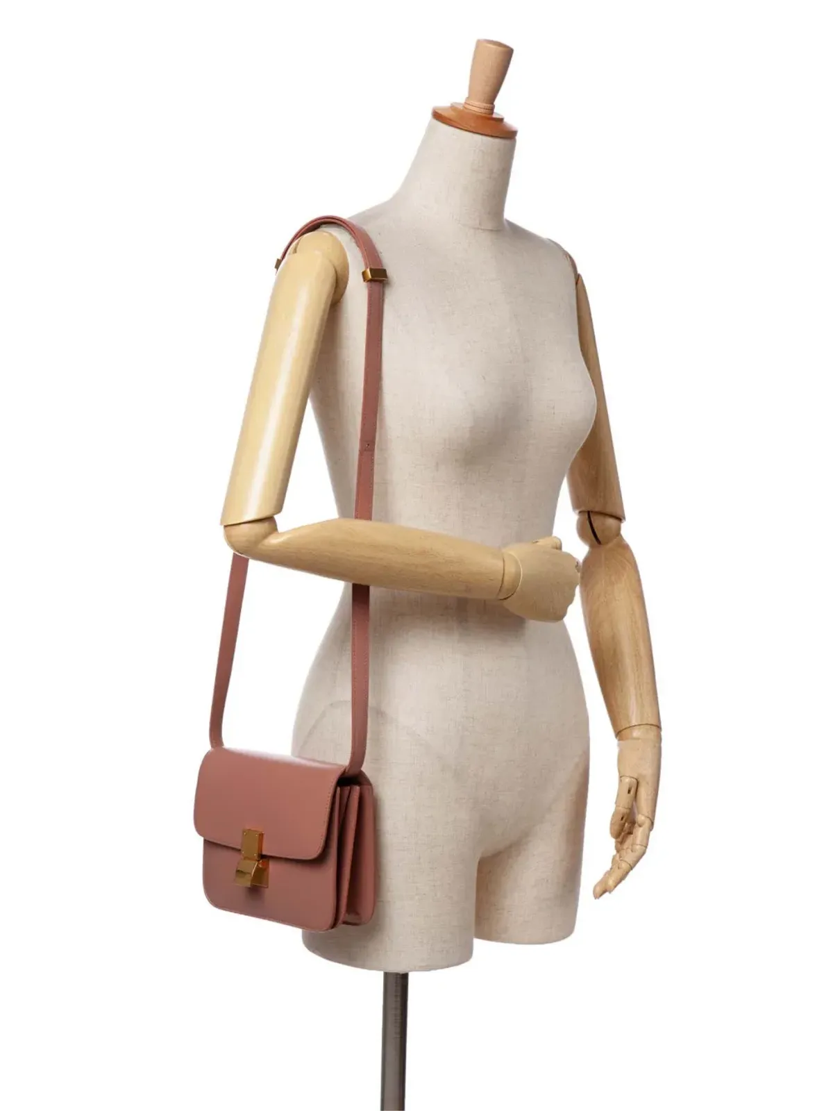 Celine Vintage 2019 ティーン カーフスキン クラシック ボックス クロスボディ バッグ ピンク - 画像2