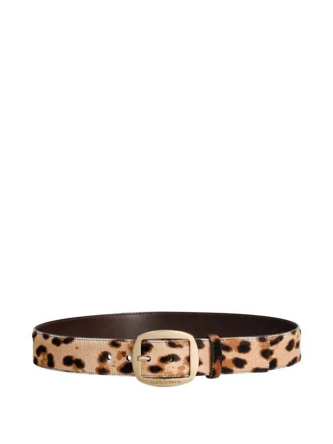 Dolce & Gabbana Dolce & Gabbana レオパード柄バックルベルトの商品画像