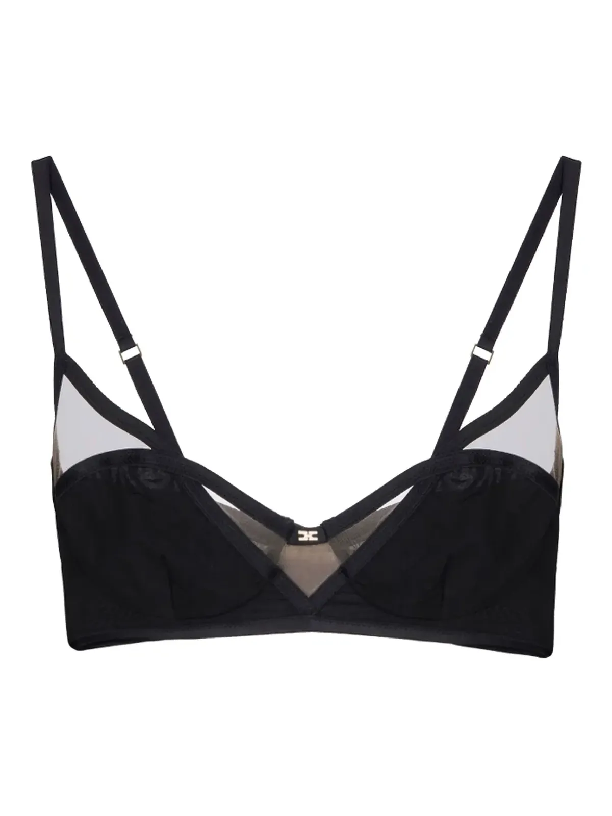 Elisabetta Franchi シアーパネルドブレレット ブラック - 画像1