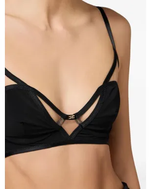 Elisabetta Franchi シアーパネルドブレレット ブラック - サムネイル4