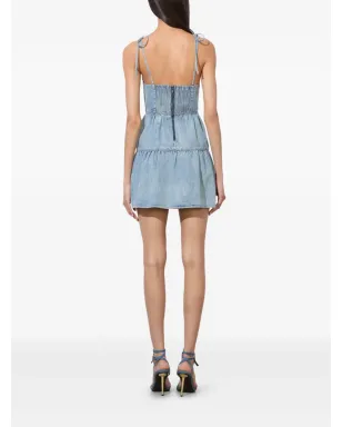 alice + olivia Shanti デニムミニドレス - サムネイル4
