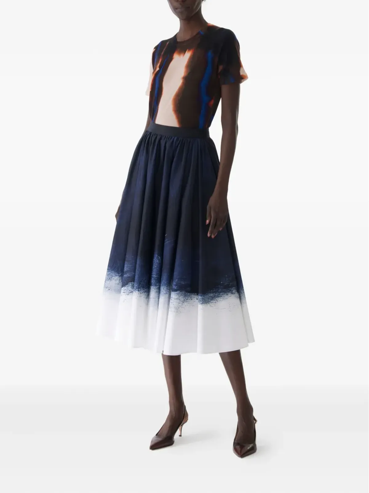 Jason Wu Collection グラデーションプリント ミディ丈スカート - 画像2
