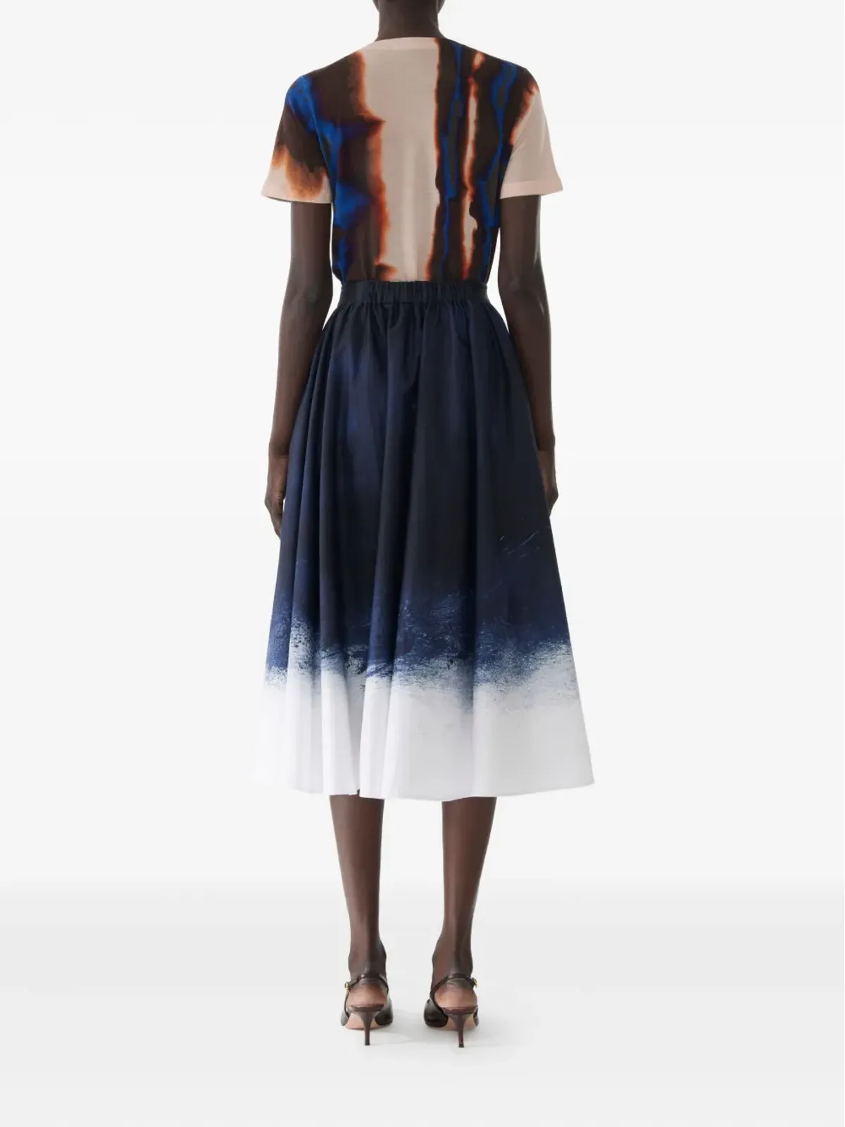 Jason Wu Collection グラデーションプリント ミディ丈スカート - 画像4
