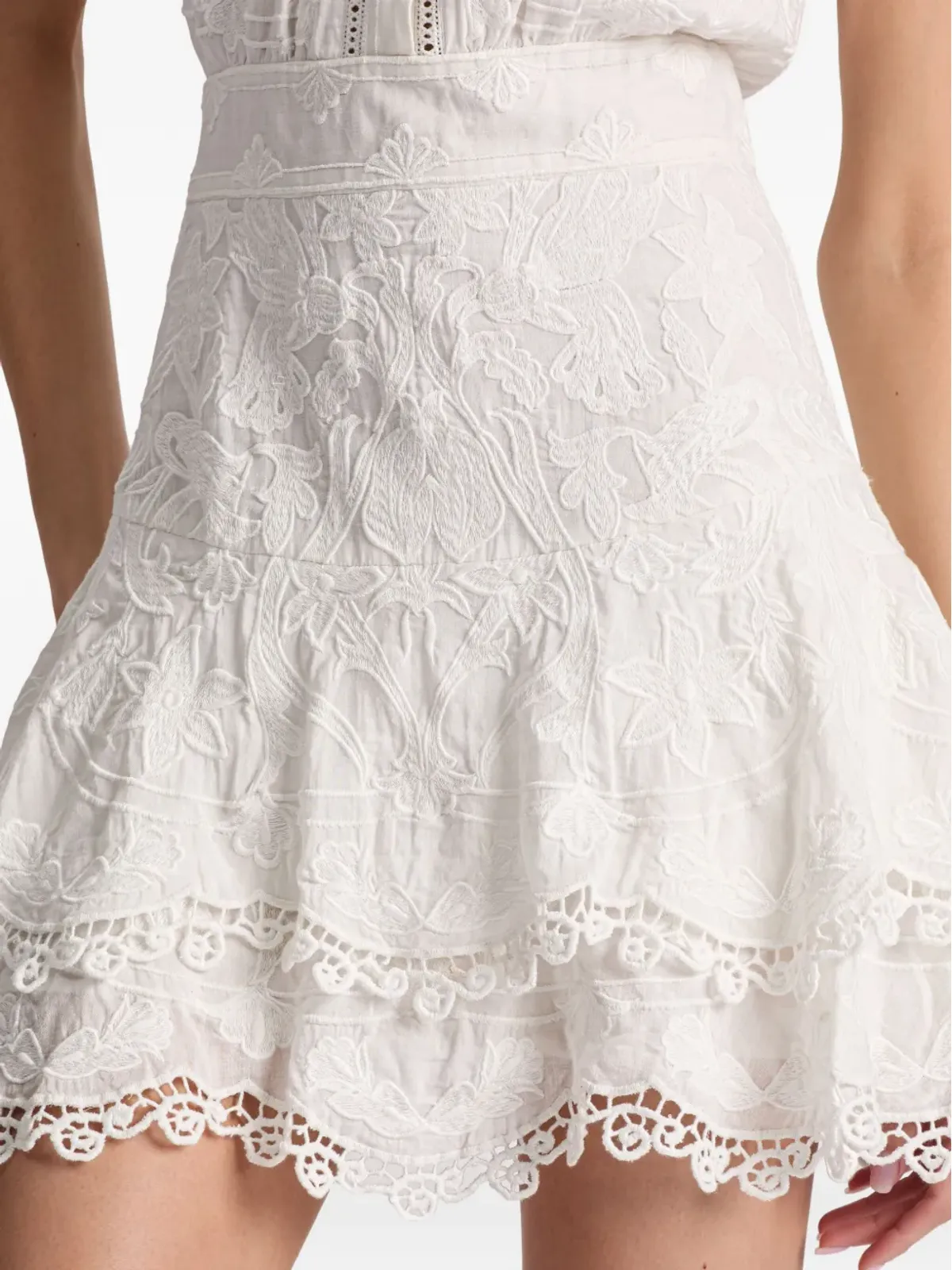 alice + olivia Loryn 刺繍入りコットン ミニドレス - 画像5