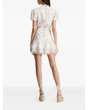 alice + olivia Loryn 刺繍入りコットン ミニドレス - サムネイル4