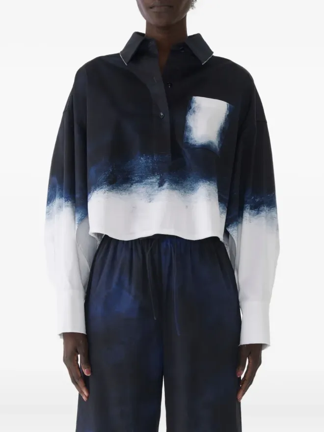 Jason Wu Collection Jason Wu Collection グラデーションプリントシャツ - Blueの商品画像