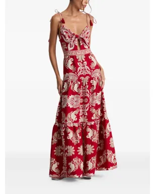 alice + olivia ミンカ タッセルディテール マキシドレス レッド - サムネイル3