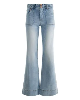 alice + olivia Juno braided jeans - Blue - サムネイル1