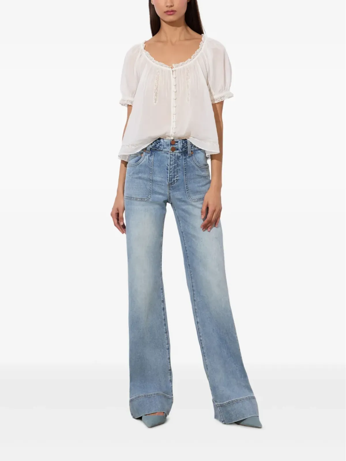 alice + olivia Juno braided jeans - Blue - 画像2