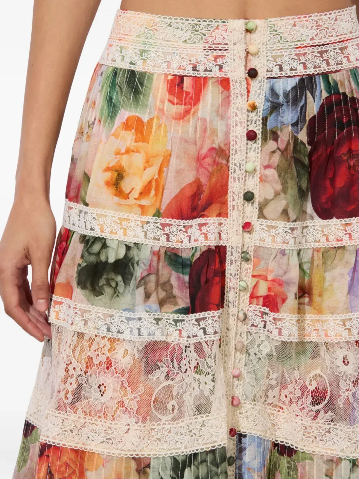 alice + olivia アディラ ティアード マキシスカート - 画像5