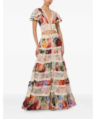alice + olivia アディラ ティアード マキシスカート - サムネイル2