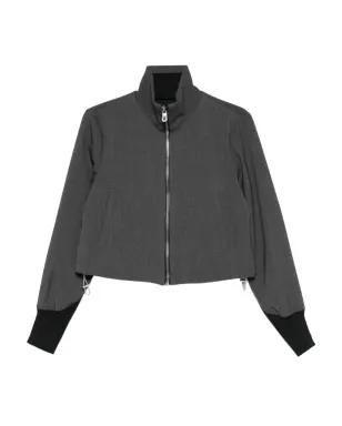 PINKO クロップドボンバージャケット - グレー - サムネイル1