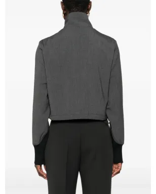 PINKO クロップドボンバージャケット - グレー - サムネイル4