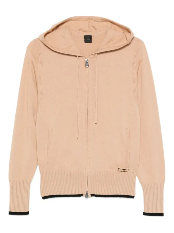 PINKO PINKO ジップアップニットフーディ - Neutralsの商品画像