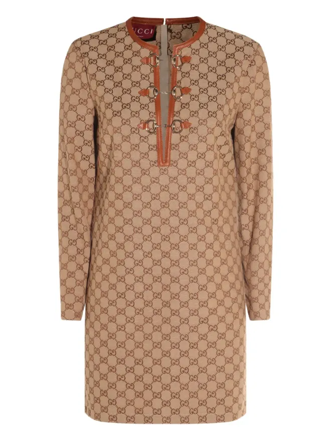 Gucci Gucci GGキャンバス長袖ミニドレスの商品画像