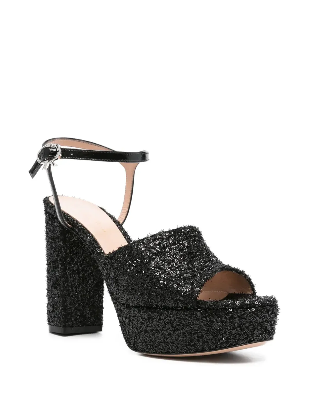 Gianvito Rossi グリッター ヒール サンダル - 画像2