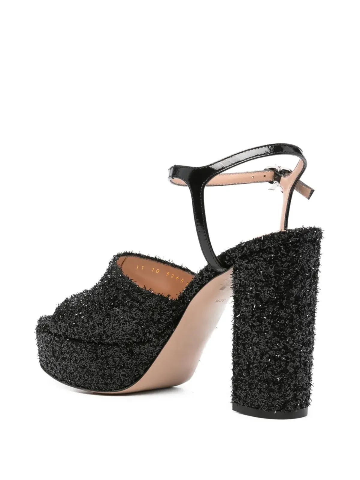 Gianvito Rossi グリッター ヒール サンダル - 画像3