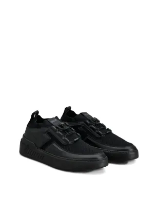 Tod's ニットディテール レザー ロー・トップスニーカー - サムネイル2