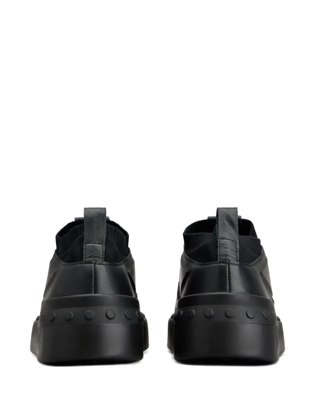 Tod's ニットディテール レザー ロー・トップスニーカー - 画像3
