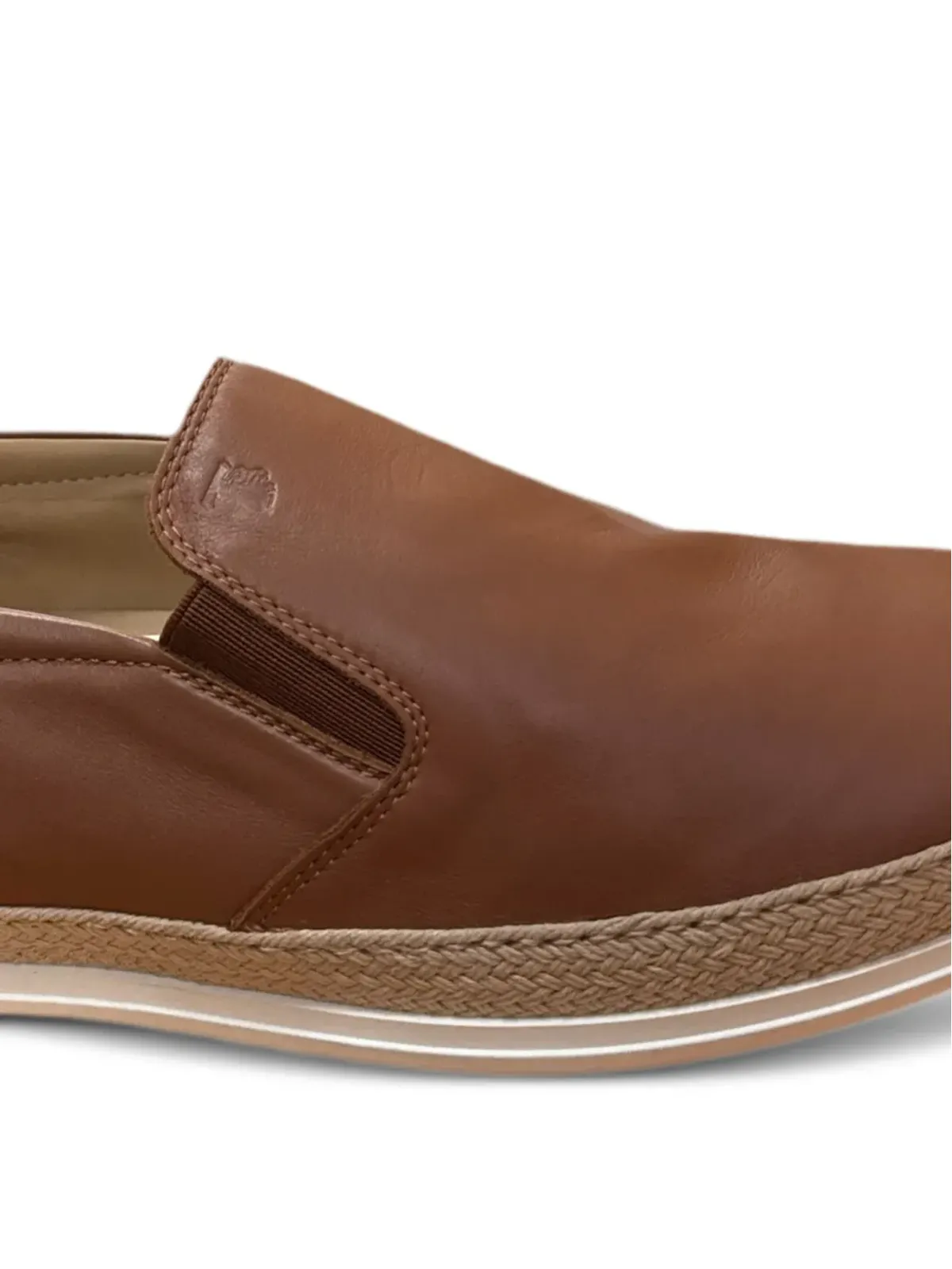 Tod's ラフィアトリム付きレザーローファー - ブラウン - 画像2
