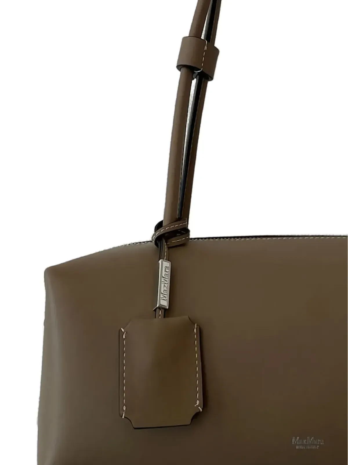 Max Mara レザー トップハンドル ショルダーバッグ - 画像2