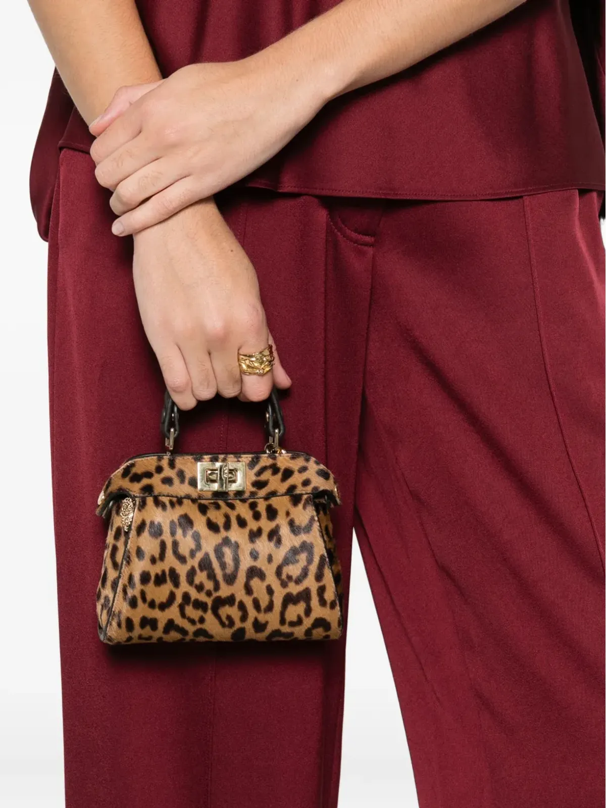 FENDI ピーカブー バッグ - ブラウン - 画像2