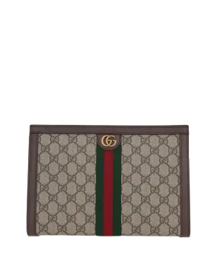 Gucci Ophidia GG Supreme Web-stripe クラッチバッグ - サムネイル1