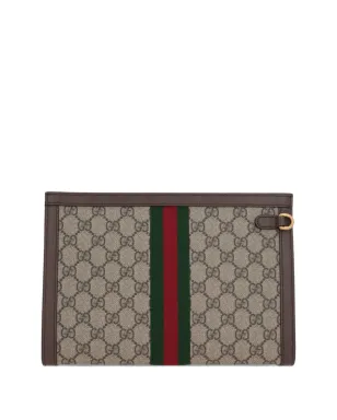 Gucci Ophidia GG Supreme Web-stripe クラッチバッグ - サムネイル3