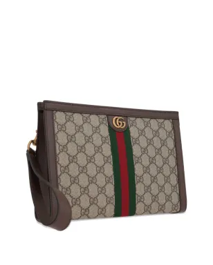 Gucci Ophidia GG Supreme Web-stripe クラッチバッグ - サムネイル4