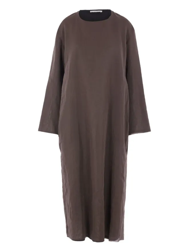 The Row The Row Catia 長袖コットンマキシドレス ブラウンの商品画像