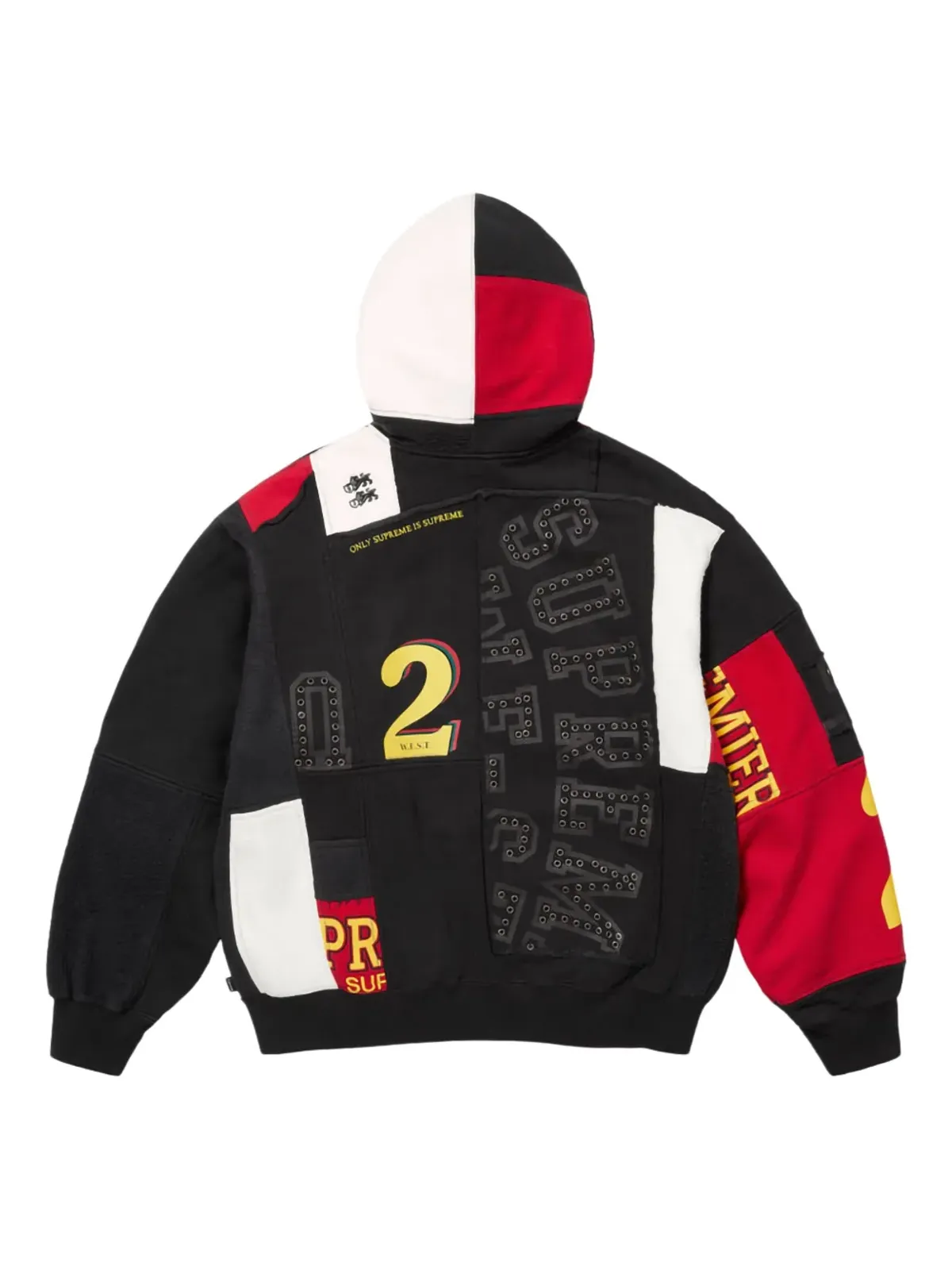 Supreme パッチワークジップアップフーディ - 画像2
