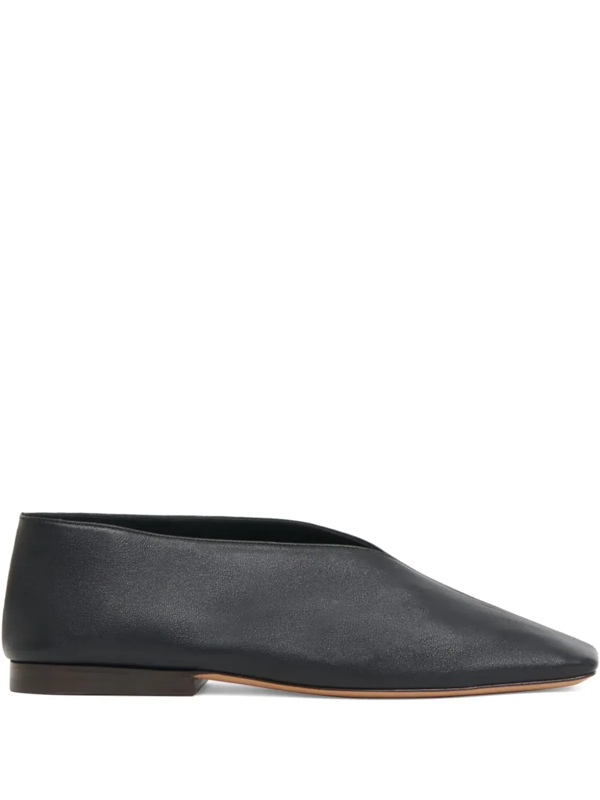 Mansur Gavriel レザー バレエフラット ブラック - 画像1