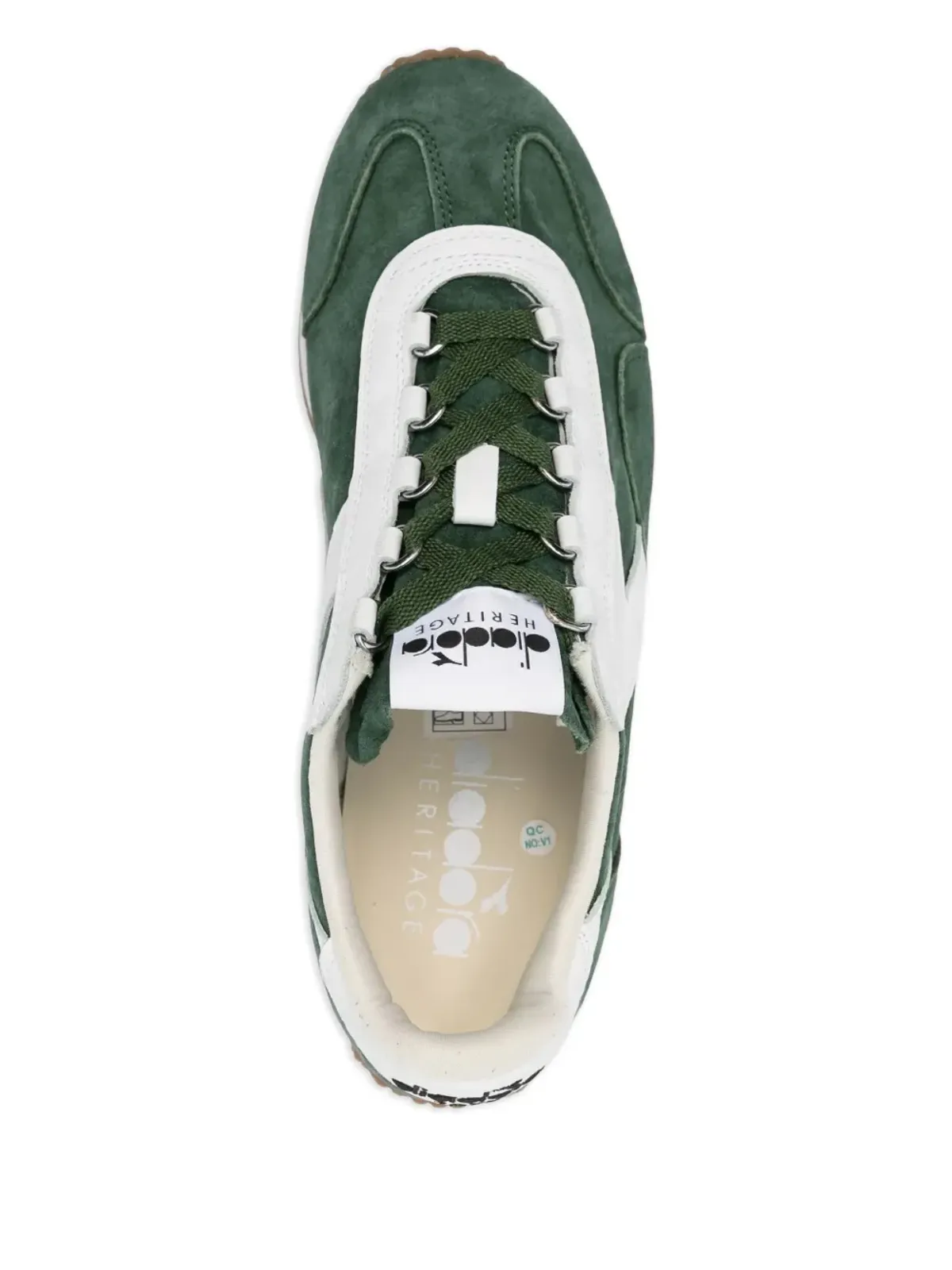 Diadora Equipe 75 スエードスニーカー グリーン - 画像3