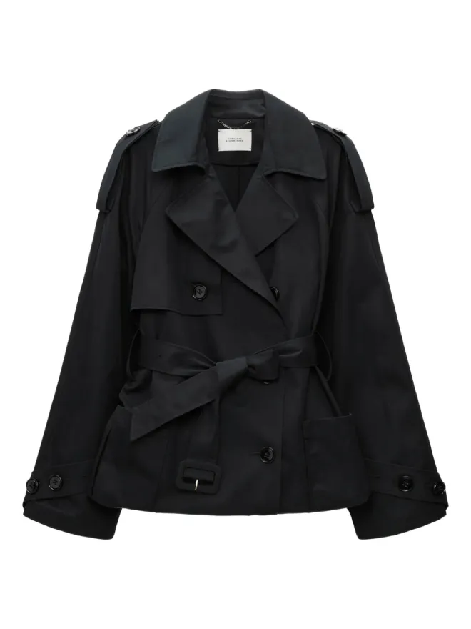 Dorothee Schumacher Dorothee Schumacher ベルテッド ダブルブレスト トレンチコート ブラックの商品画像