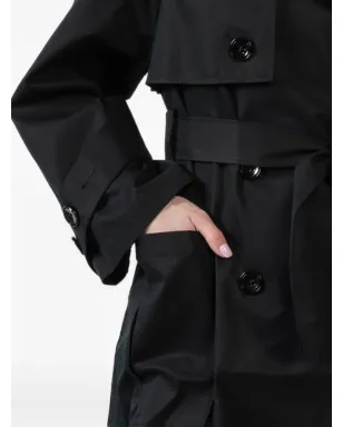Dorothee Schumacher ベルテッド ダブルブレスト トレンチコート ブラック - サムネイル5