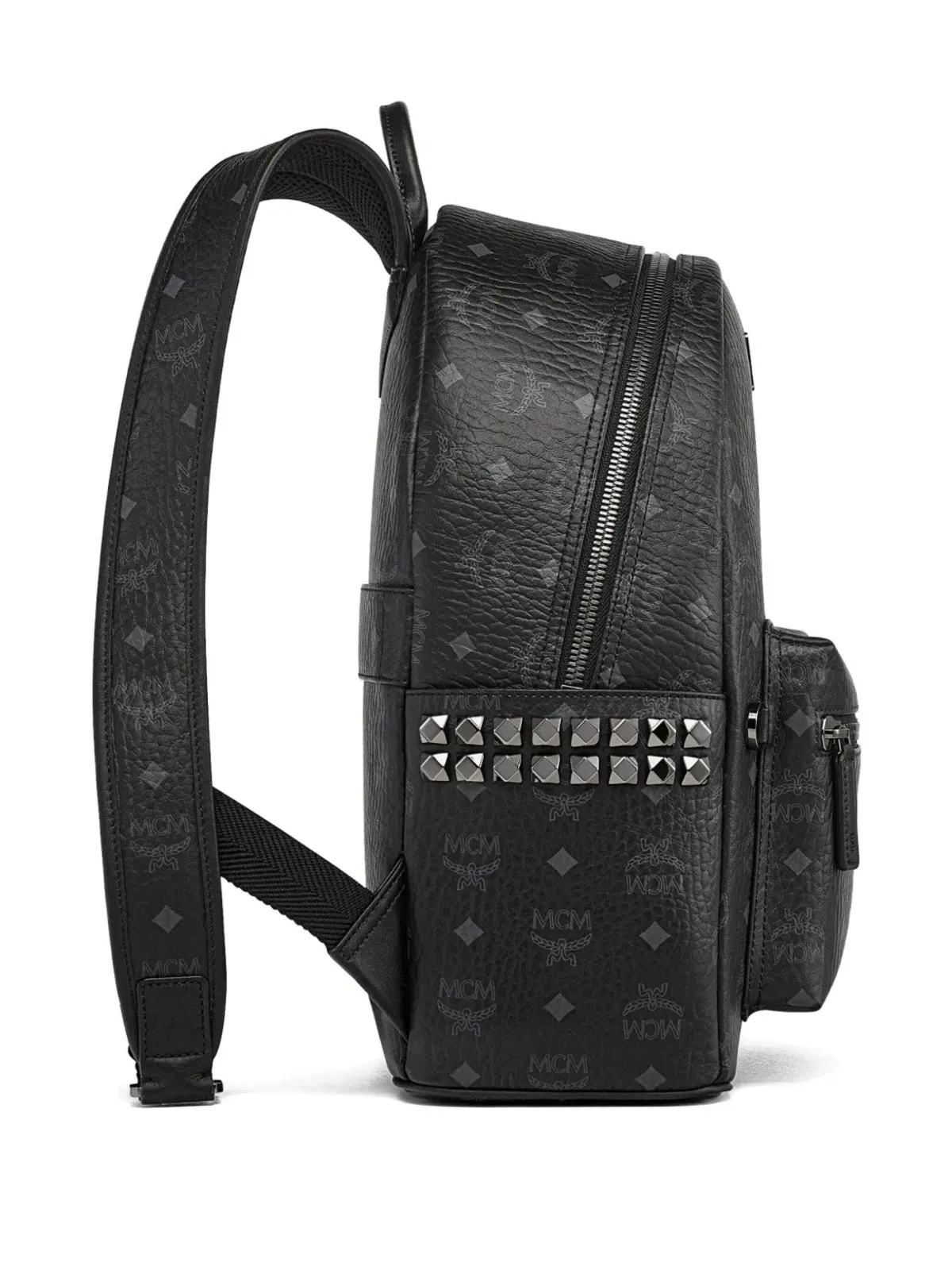 MCM Zaini スタッズ付きモノグラムバックパック - 画像3