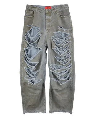 424 Daddy distressed jeans - Black - サムネイル1