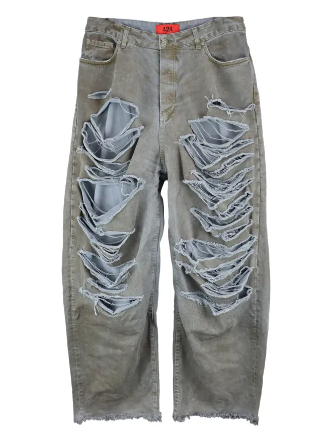424 424 Daddy distressed jeans - Blackの商品画像