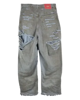 424 Daddy distressed jeans - Black - サムネイル2