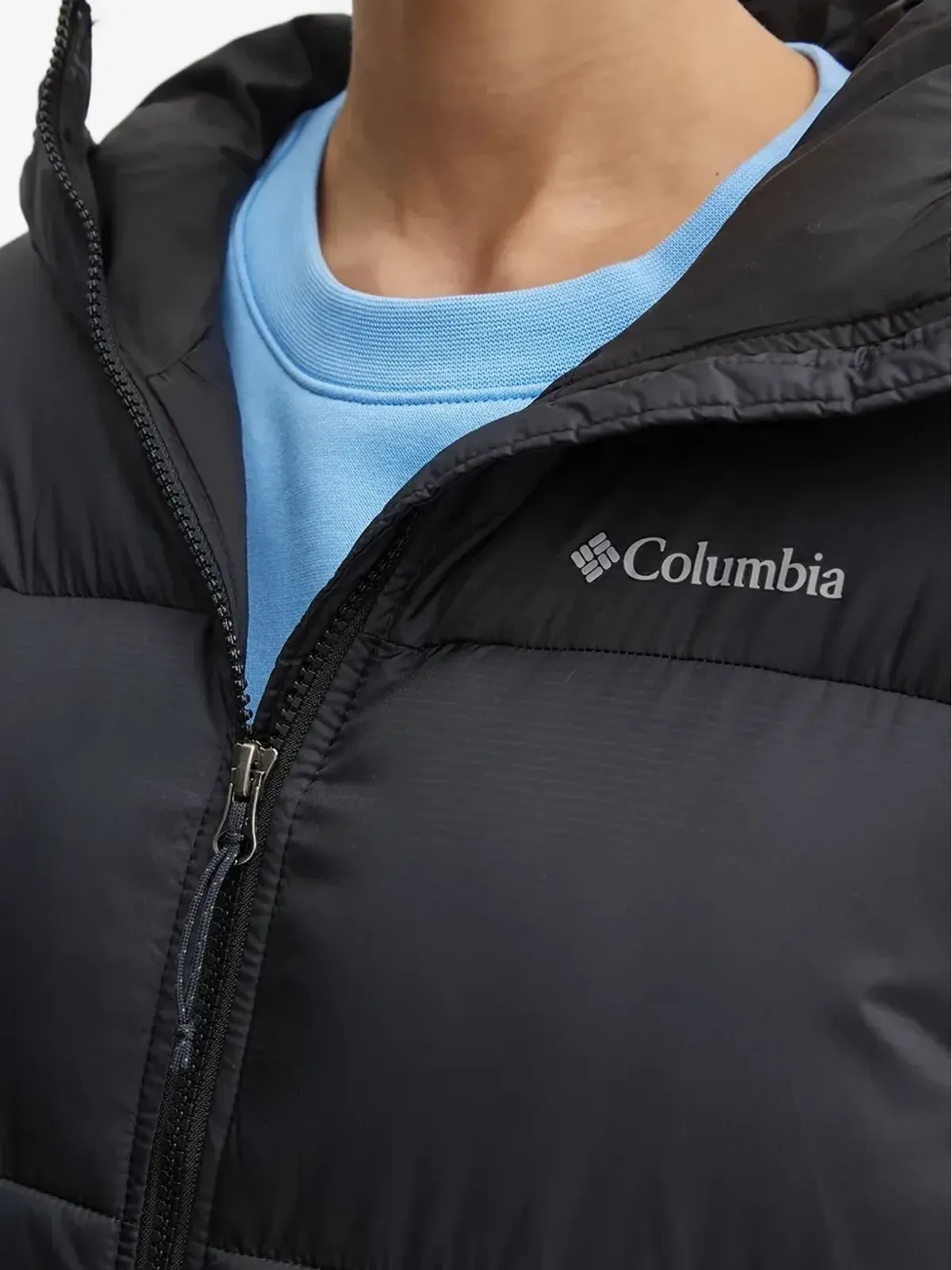 Columbia フード付きキルティングロングコート - 画像5