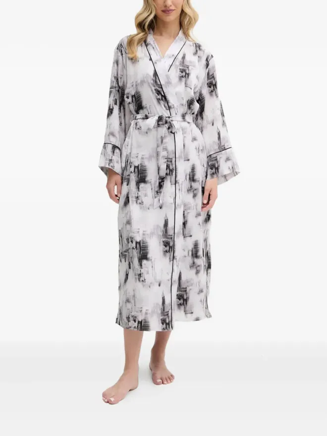 DKNY DKNY アブストラクトプリント ベルト付きローブの商品画像