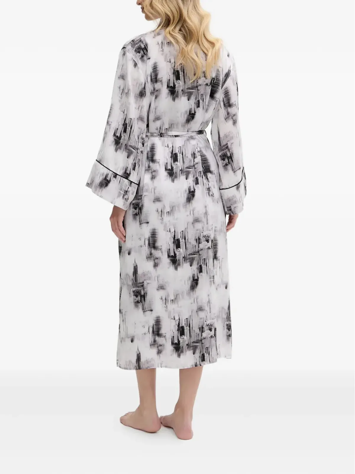 DKNY アブストラクトプリント ベルト付きローブ - 画像2