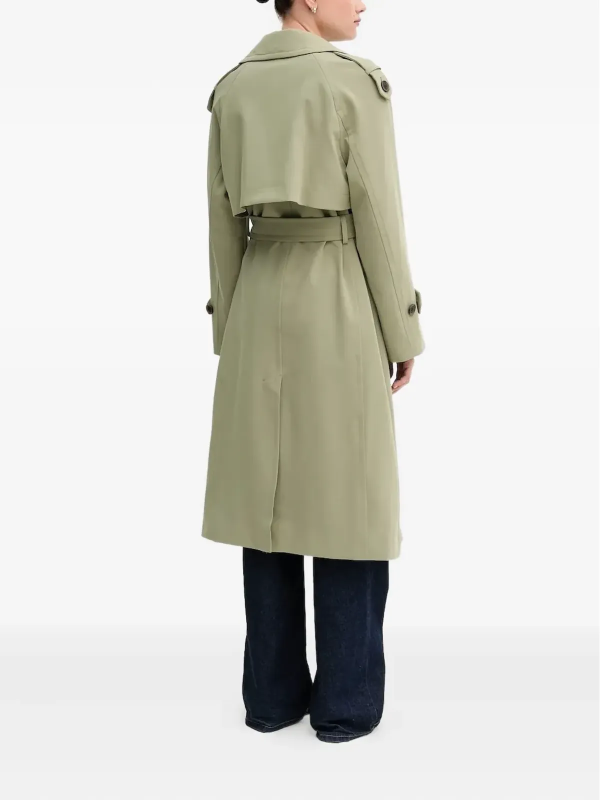 DKNY ベルト付きダブルブレストトレンチコート - 画像2