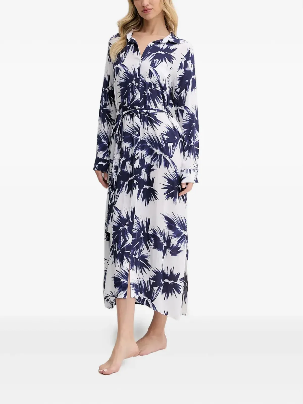 DKNY 花柄プリントのシャツドレス - 画像2