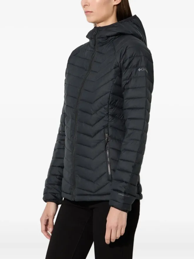 Columbia Columbia フード付きチェボンキルト ダウンジャケット ブラックの商品画像